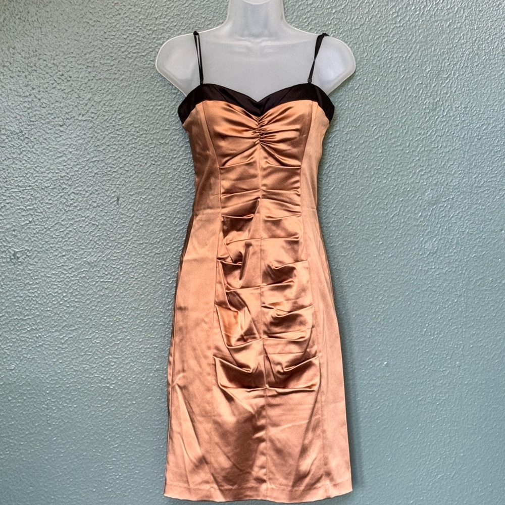 Nicole Miller Sz 4/6/8 Satin Bodycon Cocktail dress (straps/strapless) LIKE NEW